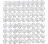 Whyzsjnclg 100 conchas de Capiz a granel, conchas de Capiz para manualidades, 2.0 in, doble agujero natural para campanas de viento, iluminación, adornos, blanco, a granel
