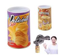 Whyzsjnclg 2 uds. De patatas fritas para Halloween, lata de serpiente, reutilizable, impermeable, divertido y complicado salto, sorpresa de primavera para el Día de los Inocentes