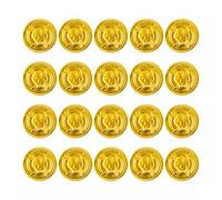 Whyzsjnclg 20 Piezas Moneda de Oro Pirata Halloween plástico Tesoro Juego Accesorios para Fiesta