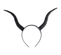 Whyzsjnclg Diadema de Halloween, cuernos de diablo reutilizables para hombre y mujer, negro