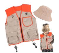 Whyzsjnclg Disfraz de vestir para niños, disfraz de Koo Keeper For Kids Fabric Paleontologist incluye para Halloween, cosplay y más, naranja