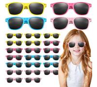 Whyzsjnclg Favor de la fiesta de gafas de sol de niños, gafas de sol de niños a granel, 24 piezas de fiestas de fiesta resistentes a los rayos UV, para el cumpleaños de la playa, estilo 2