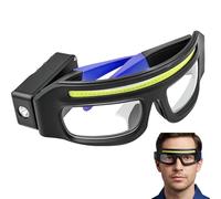 Whyzsjnclg Gafas de seguridad, gafas de seguridad con luces, ciclismo ligero con faros LED giratorios con control de detección inteligente para mujeres y hombres