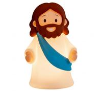 Whyzsjnclg Luz Nocturna de Jesús, 5 Luces LED Suaves cristianas, Luces nocturnas Recargables para Dormitorio de niños, hogar, Escuela Dominical, decoración de Pascua, Azul, lámpara de Jesús