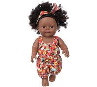 Whyzsjnclg Muñeca bebé Realista, muñecas Negras de Vinilo de 12 Pulgadas, muñeca Realista Suave y Segura, rizos africanos renacidos para niños y niñas, Estilo 2, muñecas Negras