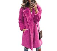 WHZXYDN Abrigo De Piel SintéTica con Cuello De Traje De Longitud Media para Mujer OtoñO E Invierno