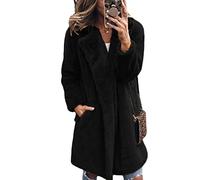 WHZXYDN Abrigo De Piel SintéTica con Cuello De Traje De Longitud Media para Mujer OtoñO E Invierno