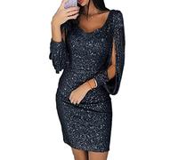 WHZXYDN Vestido De Cadera con Flecos De Fiesta De Discoteca Sexy para Mujer