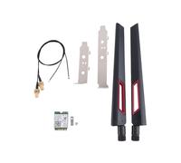 Wi-Fi 6E AX210 Tarjeta InaláMbrica 2400Mbps 5.2 Kit de Escritorio 802.11Ax 2.4G/5Ghz/6Ghz AX210NGW, con Antena 10DBi