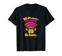 Wi-Fi Sin contraseña No Gracias IT Reiniciar Humor Camiseta