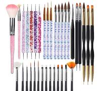 WIAONE Artdone - Juego de 35 pinceles para arte de uñas, juego de herramientas de arte de uñas, herramientas de punteado de uñas, cepillo para polvo de uñas, pinceles de arte de uñas para líneas
