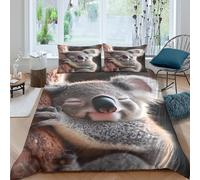 WIASVZMCI Nature Wildlife Scene Funda Edredon 3 Piezas Diseño 3D con Cremallera Naturaleza Wildlife Escena Funda de Edredón Incluye Funda de Almohada Suave Lavables for Adolescentes Double（200x200cm）
