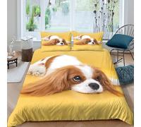 WIASVZMCI Soft Studio Pet Photo Funda Edredon de poliéster Juego de 3 Piezas Diseño 3D con Cremallera Soft Estudio Pet Photo Funda de Edredón Incluye Funda de Almohada Suave Lavables for Adolescentes