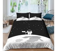 WIASVZMCI Space Exploration Funda de Edredón Microfibra 3 Piezas Impresión 3D Cierre de Space Exploration Funda Edredon Fundas de Almohada Antialérgica Antibacteriana for niños King（220x240cm）