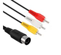 WICAREYO 1,8 M/5,9 Pies AV Audio Video Cable de TV Compuesto Compatible para Genesis 1 / Mega Drive 1