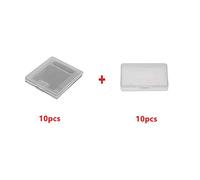 WICAREYO 10 unids caso de protección de cartucho blanco claro Compatible para Gameboy Color GBC y 10 unids juego de protección transparente cubierta de polvo Compatible para Gameboy Advance GBA