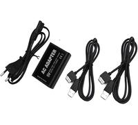 WICAREYO Adaptador de Corriente con Cable de Carga USB Compatible para PS Vita 1000, AC Adaptador con Cable de alimentación UE Compatible para PS Vita 1000