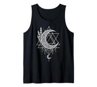 Wicca de bruja geométrica de luna creciente celestial Camiseta sin Mangas