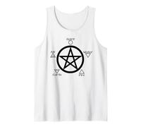 Wicca Pentagrama Mente sobre Materia Gótica Brujería Camiseta sin Mangas