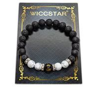 WICCSTAR Pulsera Chakra de Yoga de Piedra Natural para para Hombres y Mujeres