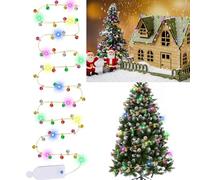 Wichtel Cadena de luces LED en miniatura, 2 m, accesorios de gnomos, miniatura, accesorios para casa de muñecas, decoración navideña, muebles, regalo para niños (colorido)