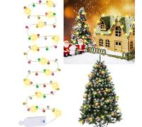 Wichtel Cadena de luces LED en miniatura, 2 m, accesorios de gnomos, miniatura, accesorios para casa de muñecas, decoración navideña, muebles, regalo para niños (color sólido)