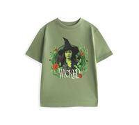 Wicked Camiseta gráfica de Manga Corta Elphaba Green | Camiseta de Cuello Redondo con Estampado de Amapolas | Mercancía Unisex para Teatro Musical