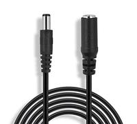Wicked Chili 3m DC Cable de extensión Adecuado para AVM Fritz!Box 7570 7490 7430 7390 7360 7330 7270 7170 4020 3270 3170 - WLAN Router Power Extension (2,5 x 5.5mm) Negro