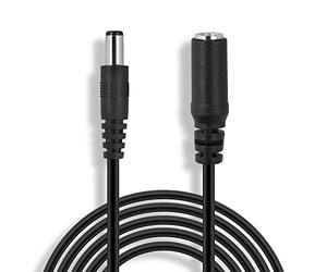Wicked Chili 3m DC Cable de extensión Adecuado para AVM Fritz!Box 7590AX y Fritz!Repeater 6000 - WLAN Router Power Extension (2,5 x 5.5mm) Negro