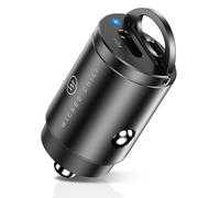 Wicked Chili 45W Tiny Adaptador para Coche Cargador rápido Dual USB-C para Encendedor de Cigarrillos Compatible con iPhone 17, 16, 15, 14, iPad, Adaptador de Carga Samsung PPS, PD Fast Charge (12 V)
