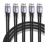 Wicked Chili 5x Cable USB C 1m, Cable de carga 100W USB-C a USB C