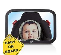 Wicked Chili Espejo bebé para reposacabezas | espejo retrovisor irrompible | y extra grande | espejo asiento trasero para bebés | primer equipamiento accesorios coche espejo