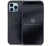 Wicked Chili QuickMOUNT Case Compatible con iPhone 14, iPhone 13 y iPhone 13 Pro (6,1 Pulgadas) Funda de teléfono móvil para Soporte de Bicicleta QuickMOUNT 3.0, Negro