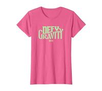 Wicked Defy Gravity Camiseta, Mujer, Rosa Jaspeado, XS