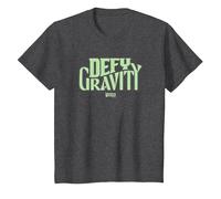 Wicked Defy Gravity Camiseta, Niños, Jaspeado Oscuro, 2 años