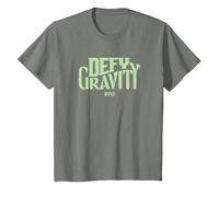 Wicked Defy Gravity Camiseta, Niños, Verde Militar Jaspeado, 10 años