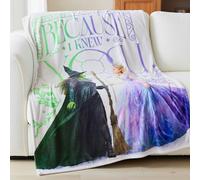 Wicked Elphaba and Glinda - Manta de Ropa de Cama súper Suave y acogedora - Because I Knew You, 46 x 60 Pulgadas (Producto con Licencia Oficial) Franco