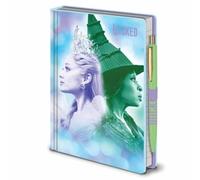 Wicked Elphaba & Galinda - Juego de cuaderno y bolígrafo A5, producto oficial de Broadway, regalo de papelería premium para fanáticos de la música, estudiantes y coleccionistas