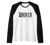 Wicked: For Good Black Minimalist Logo Camiseta Manga Raglan