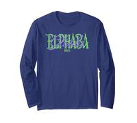 Wicked: For Good Glinda and Elphaba Name Overlay Manga Larga, Unisex para Adultos, Azul Marino, M