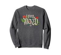 Wicked: For Good I Feel Wicked Sudadera, Unisex para Adultos, Jaspeado Oscuro, S