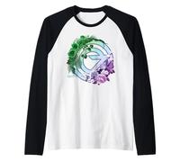 Wicked: For Good Oz Logo Floral and Vine Camiseta Manga Raglan