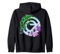 Wicked: For Good Oz Logo Floral and Vine Sudadera con Capucha