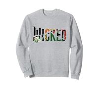 Wicked: For Good Wicked Witch Poster Logo Sudadera, Unisex para Adultos, Gris Jaspeado, XXL