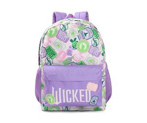 Wicked Girls Purple Graphic Print Mochila | Bolsa escolar con cremallera para llevar libros | Diseño de iconos para volver a la escuela | Mercancía de películas para niños | Merchandising