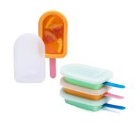 Wicked GIZMOS - 4 moldes de silicona reutilizables para polos de hielo con palos, sin BPA, grado alimenticio, aptos para lavavajillas, perfectos para pasteles, paletas y mordedores relajantes