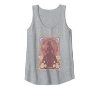 Wicked Glinda Bewitching Silhouette Camiseta sin Mangas, Mujer, Gris Jaspeado, L