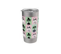 Wicked Glinda Elphaba All Over Print Grid Fashion Vaso térmico de acero inoxidable de doble pared