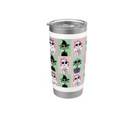 Wicked Glinda Elphaba All Over Print Grid Fashion Vaso térmico de acero inoxidable de doble pared