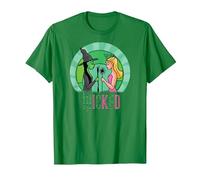 Wicked Glinda & Elphaba Sketched Camiseta, Hombre, Verde Kelly, S